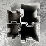 Set of 4 puzzle planters Switzerland 1950s