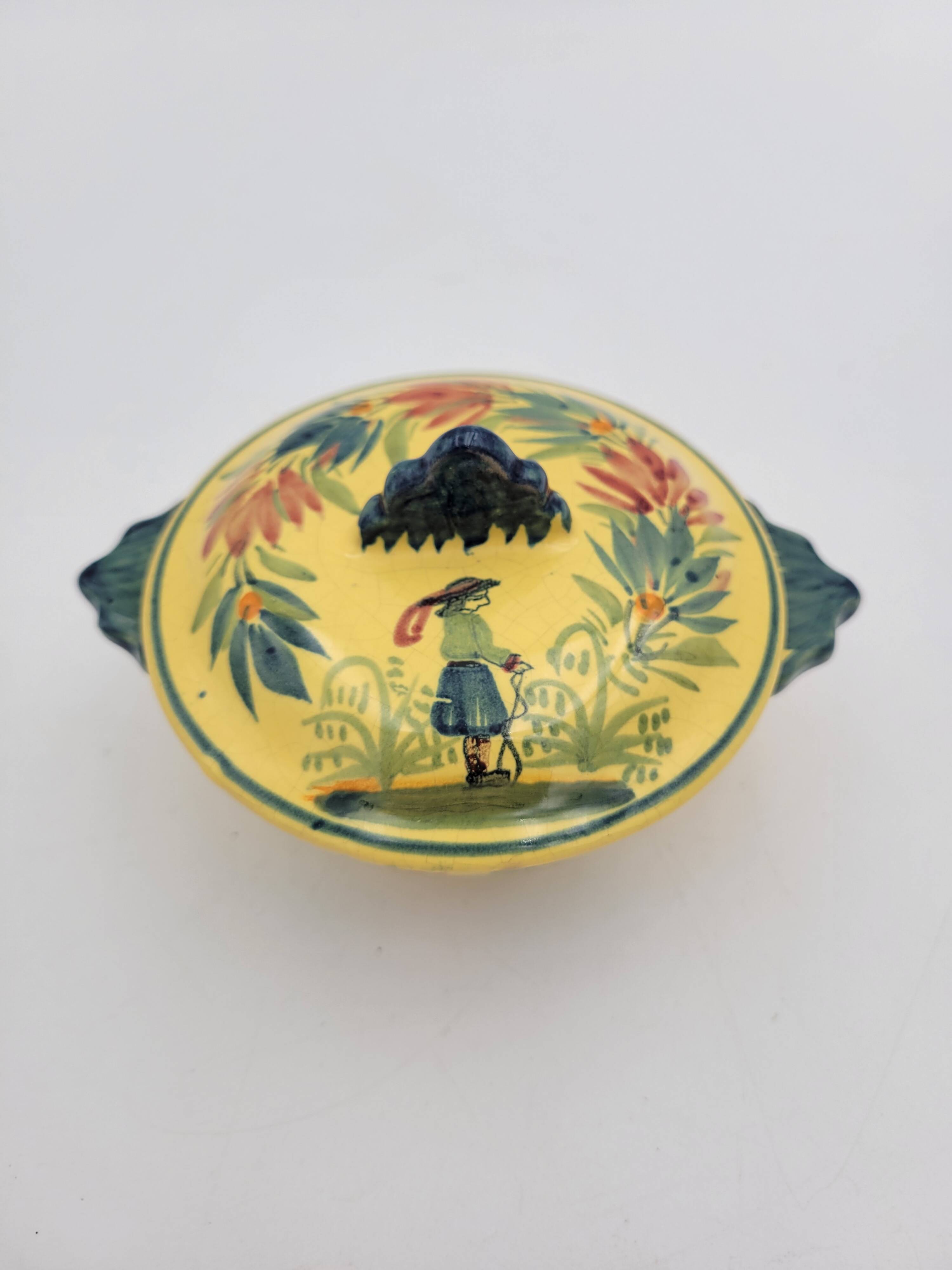 Old Henriot Quimper broth bowl