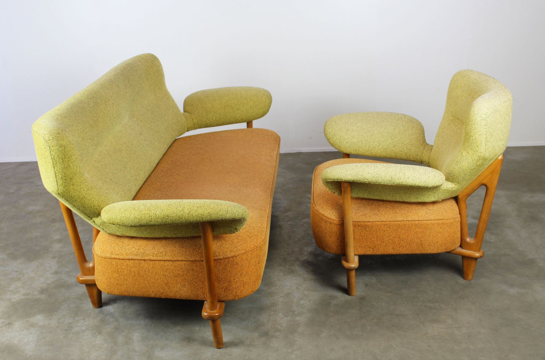 Mobilier de salon F109 avec fauteuil et canapé assorti par Theo Ruth pour Artifort 1950