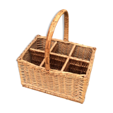 Vintage wicker bottle holder