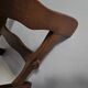4 x Brutalist oak dining chairs / 60's