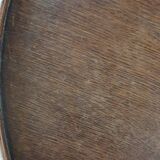 Round wooden table with beaded legs