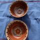 Two large bowls, vintage artisanal pottery cups