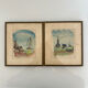 2 marine watercolours signed L. Baud