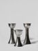 Mid-Century Silver Aluminium Candle Holders, Set Of 3, Germany