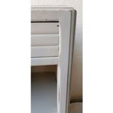 50's wooden and light marble bedside