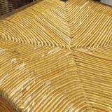Straw chair with straw back