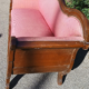 Small mid-19th century boat sofa in walnut