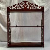 Old wall shelf in worked wood dimension: height -67cm- width --55cm-