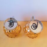 Pair of 70s ball wall lights