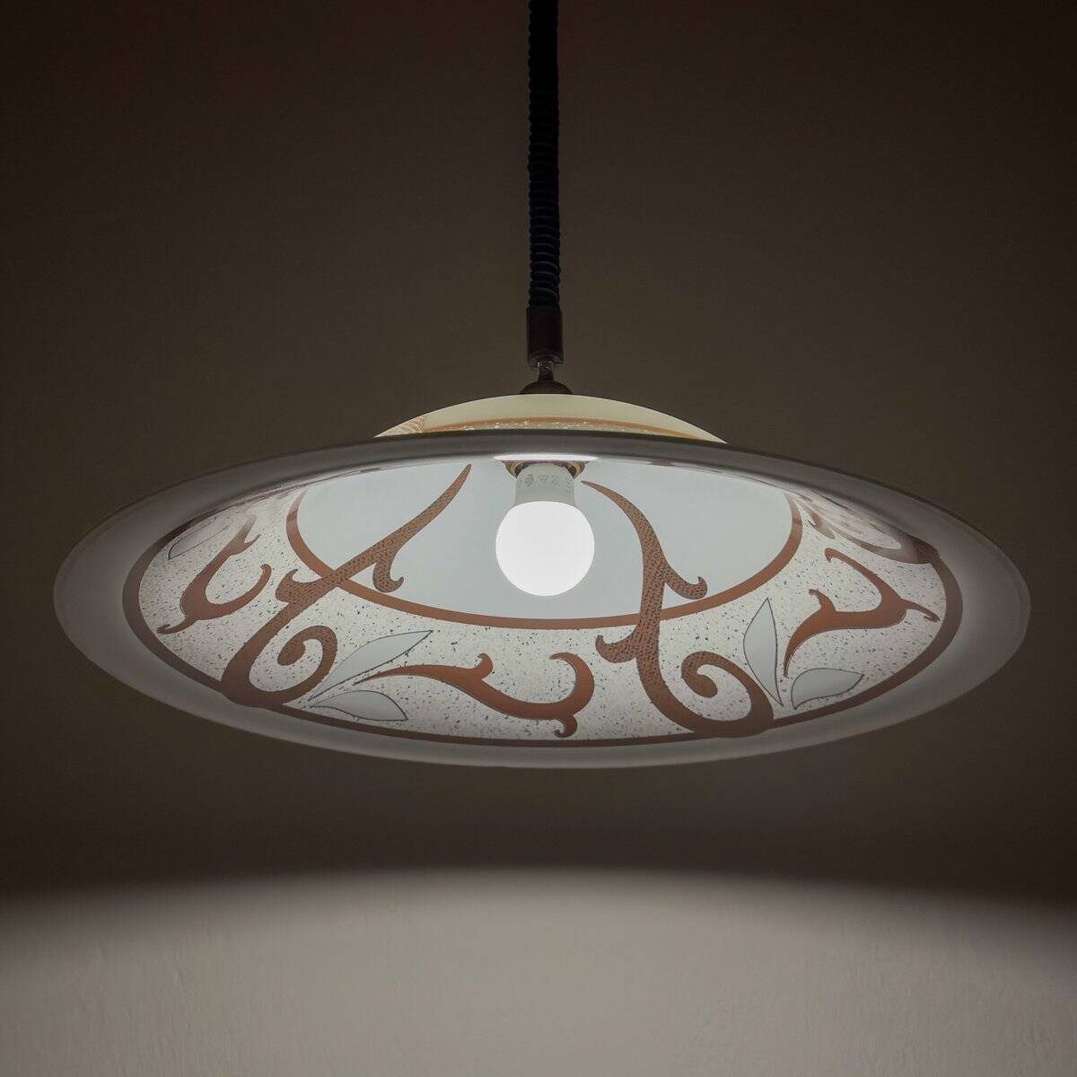 Vintage glass pendant, Italy, 1970s
