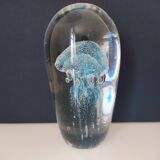 Blue jellyfish paperweight