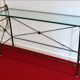 Glass and wrought iron console