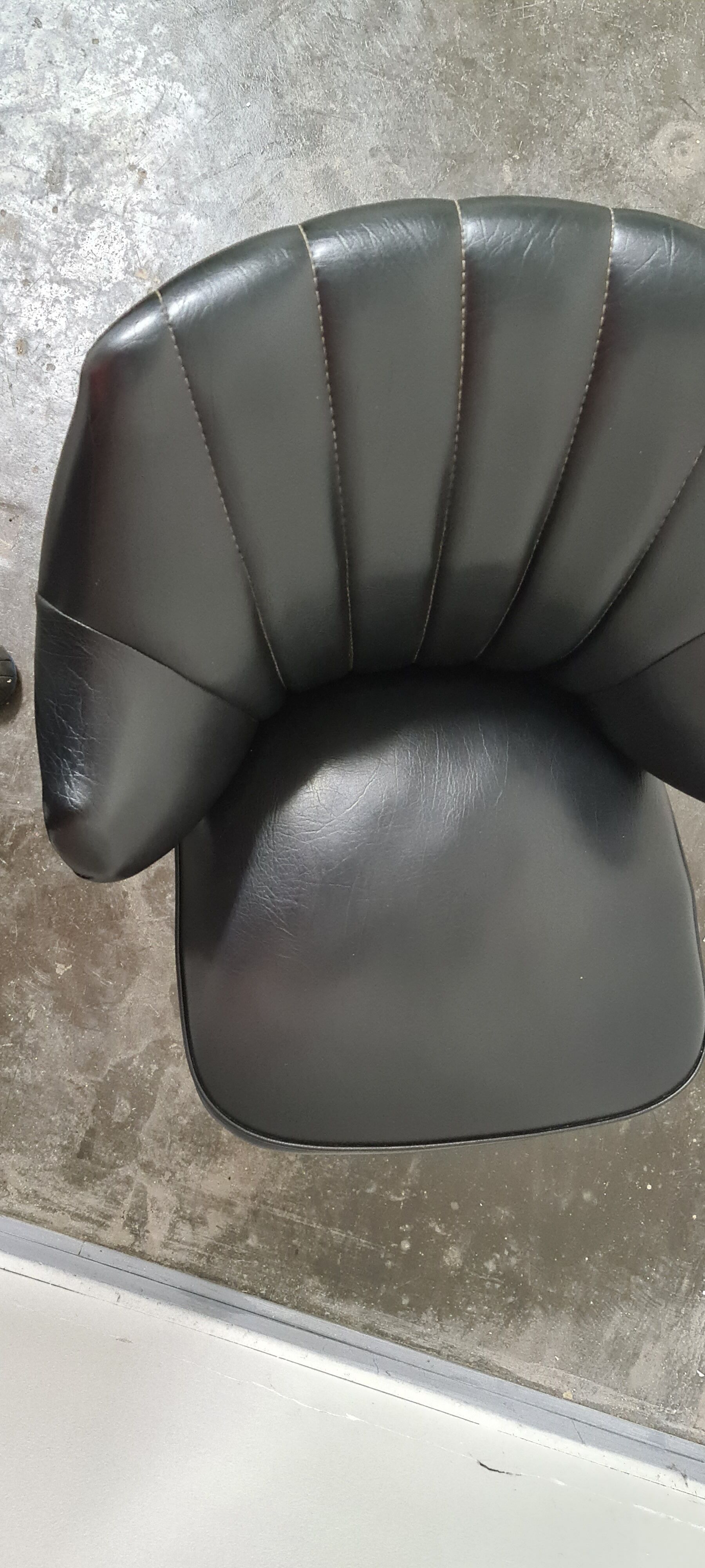 Vintage black skai cocktail chair