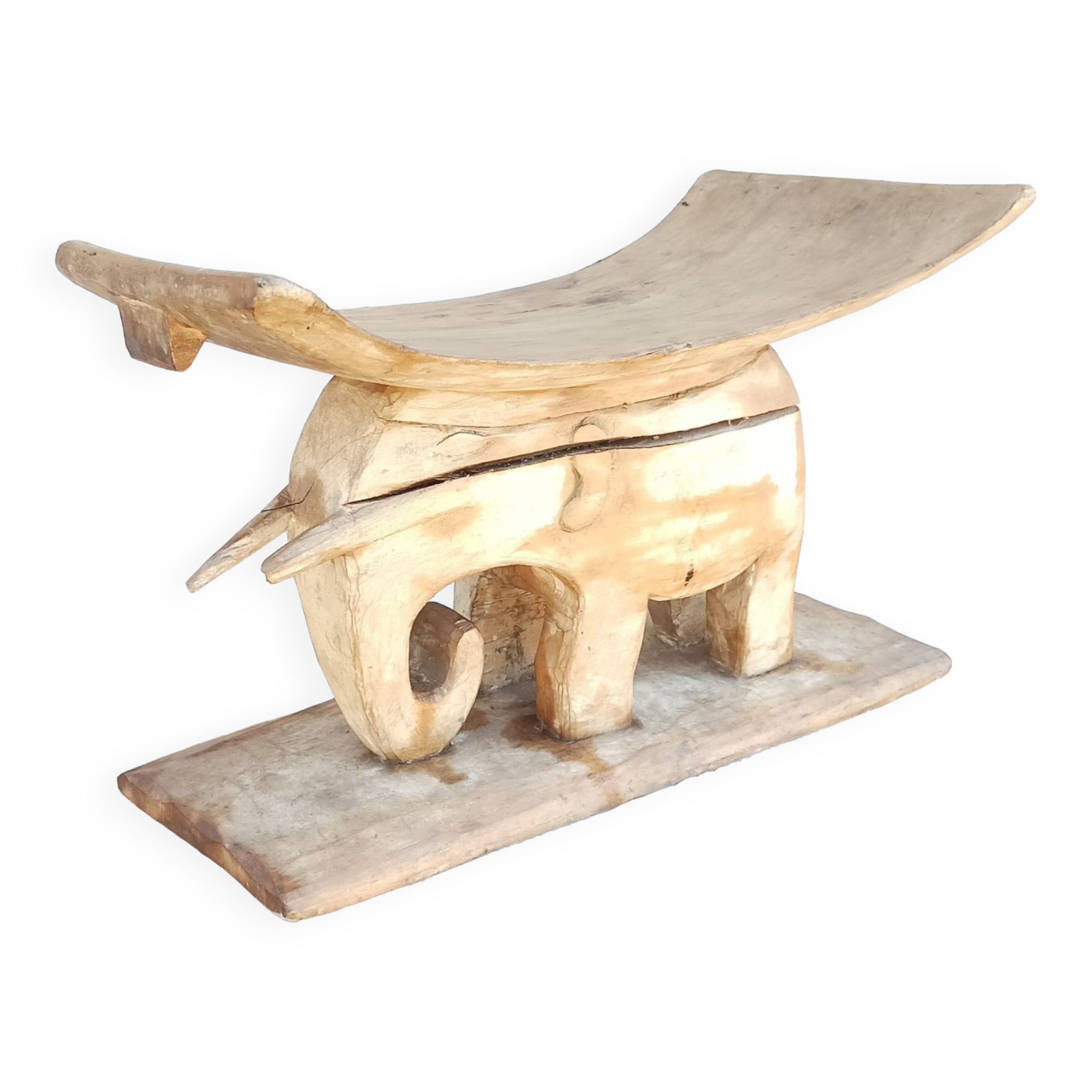 Antique wooden stool, Ashanti African Art from Ghana