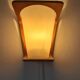 Pair of Louis Kalff frosted wood and opaline sconces
