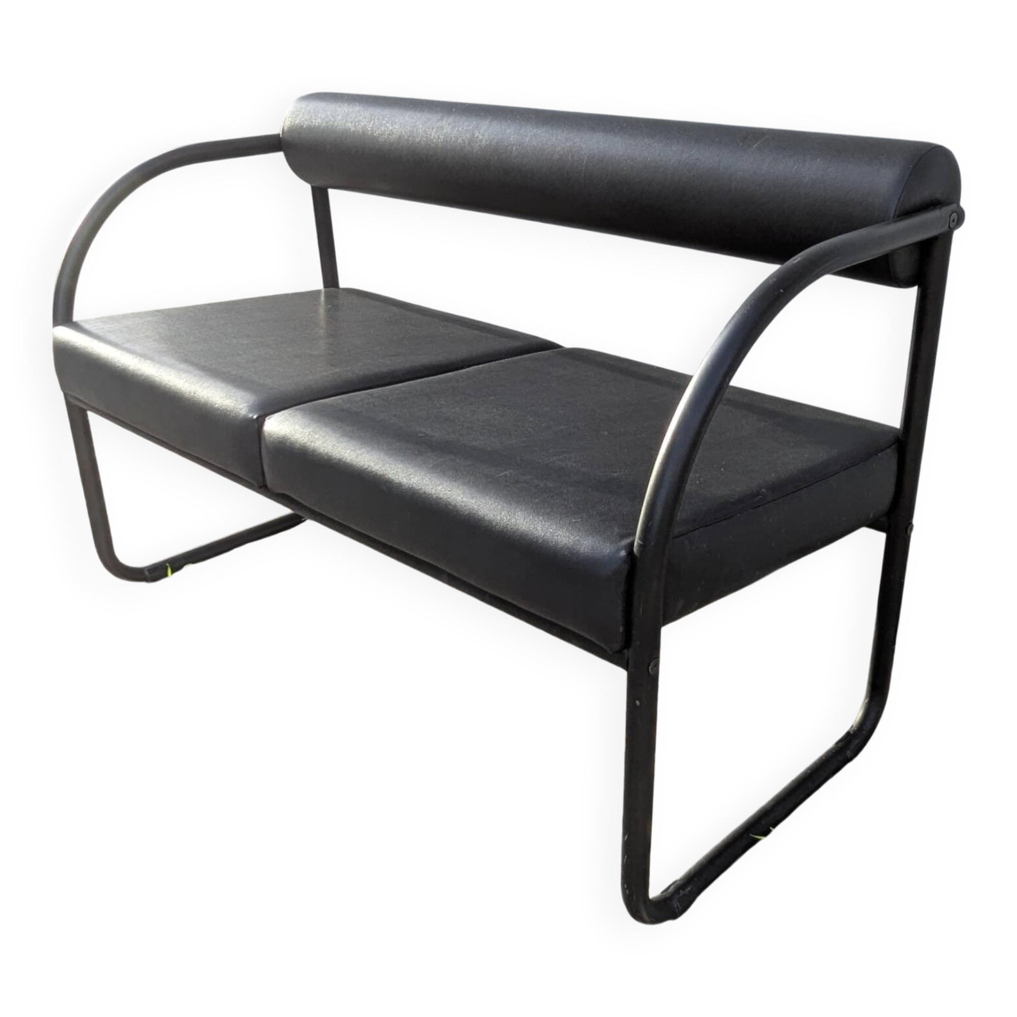 Vintage 2-seater sofa, 1980s salon design.