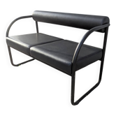 Vintage 2-seater sofa, 1980s salon design.