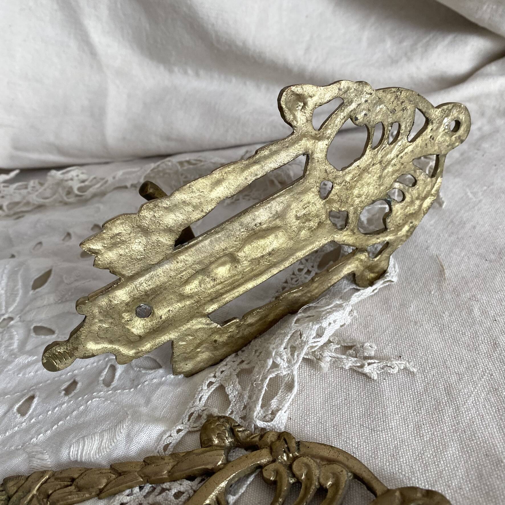 Brass coat hooks in the Napoleon III style.