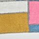 2x5 Pink & Blue Contemporary Kilim Runner Rug, 68x155Cm