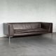 B&B Italia sofa “Charles” Leather Sofa with Matching Ottoma