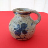Sandstone pitcher signed Yvonne Seyve & Josiane chaudet