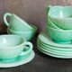 Six opaline cups