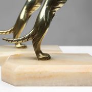 Art Deco Bookends in Copper with Marble Bases, France, 1930s, Set of 2