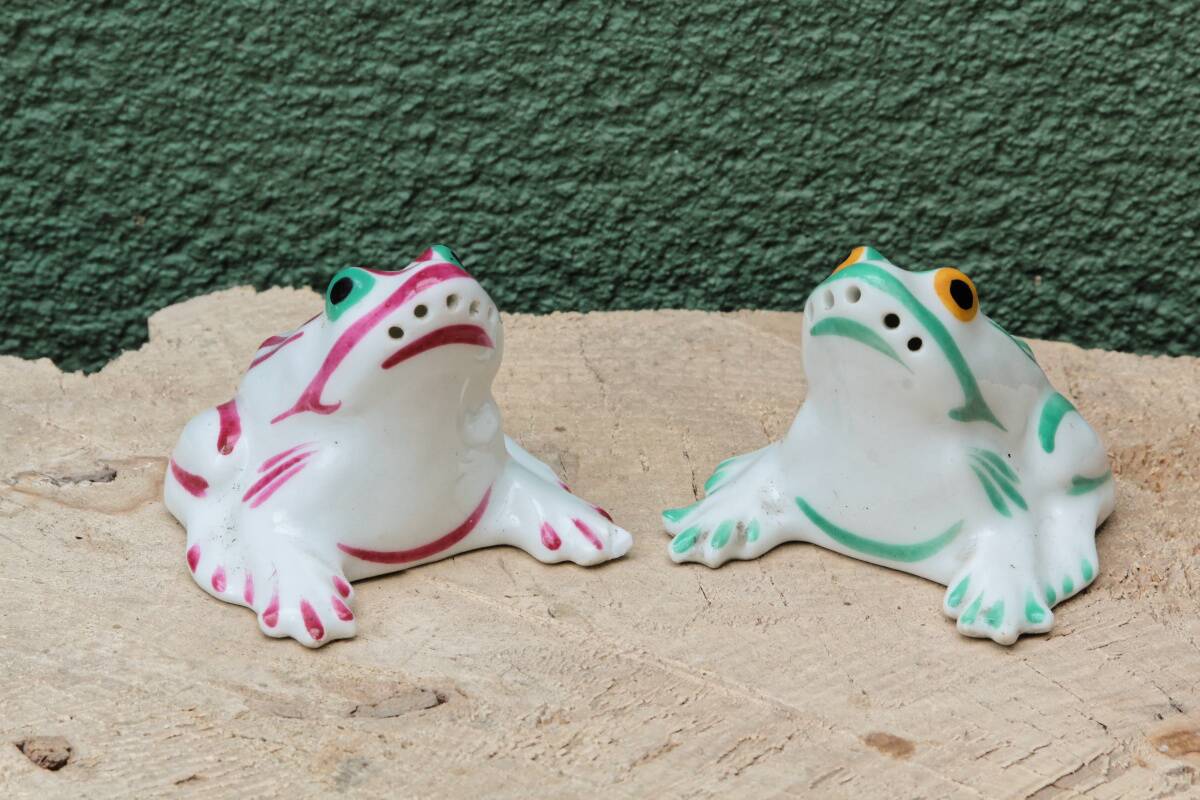 Pair of salt and pepper shakers by Edouard Marcel Sandoz for Haviland.