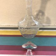 Old Carafe - Glass Bouchon Chiselled Vintage Wine Service