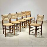 Set of 6 Bauche chairs by Charlotte Perriand