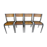 Set of 4 Mullca 510 school chairs