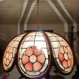 Suspension nacre et bambou