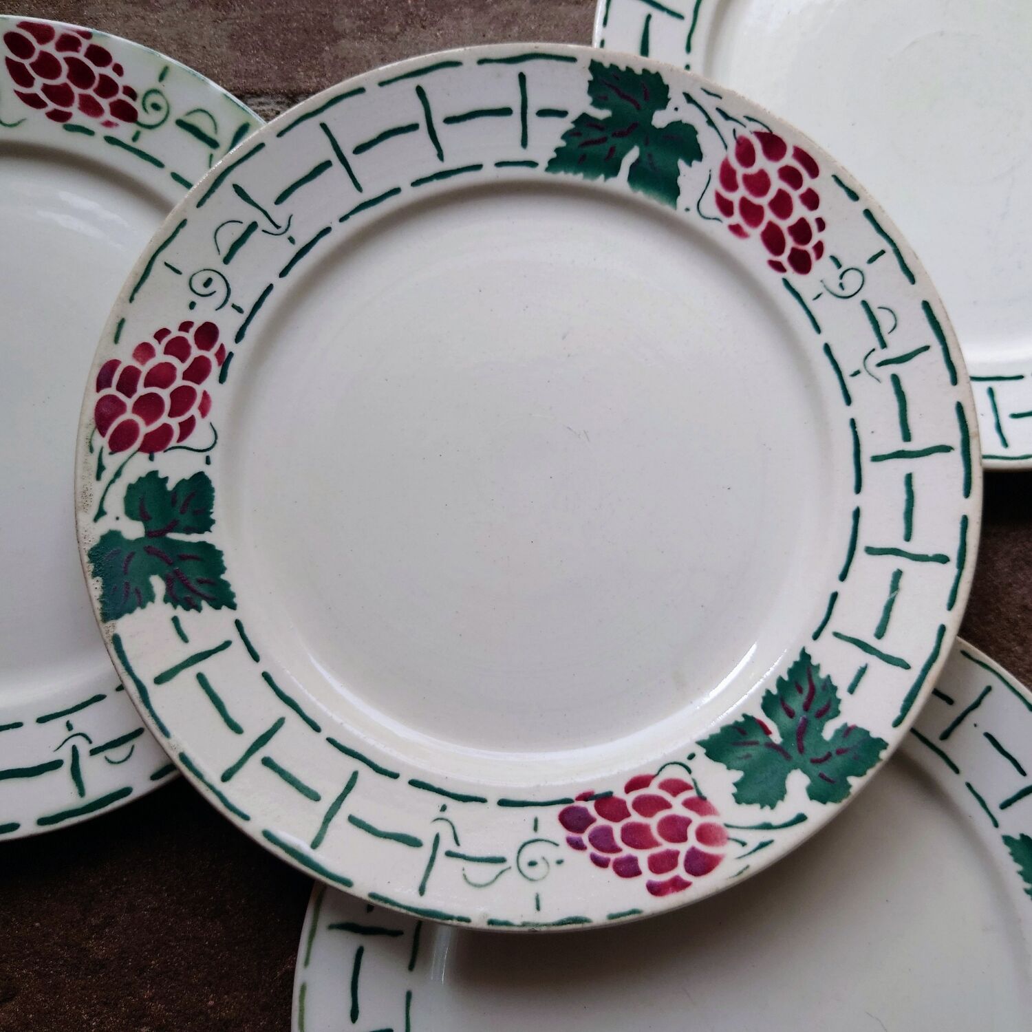 Dessert plates "Meudon" faience of Badonviller