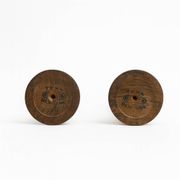 Pair of teak candlesticks – Danish design, 1960s