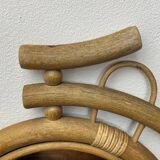 Vintage rattan mirror