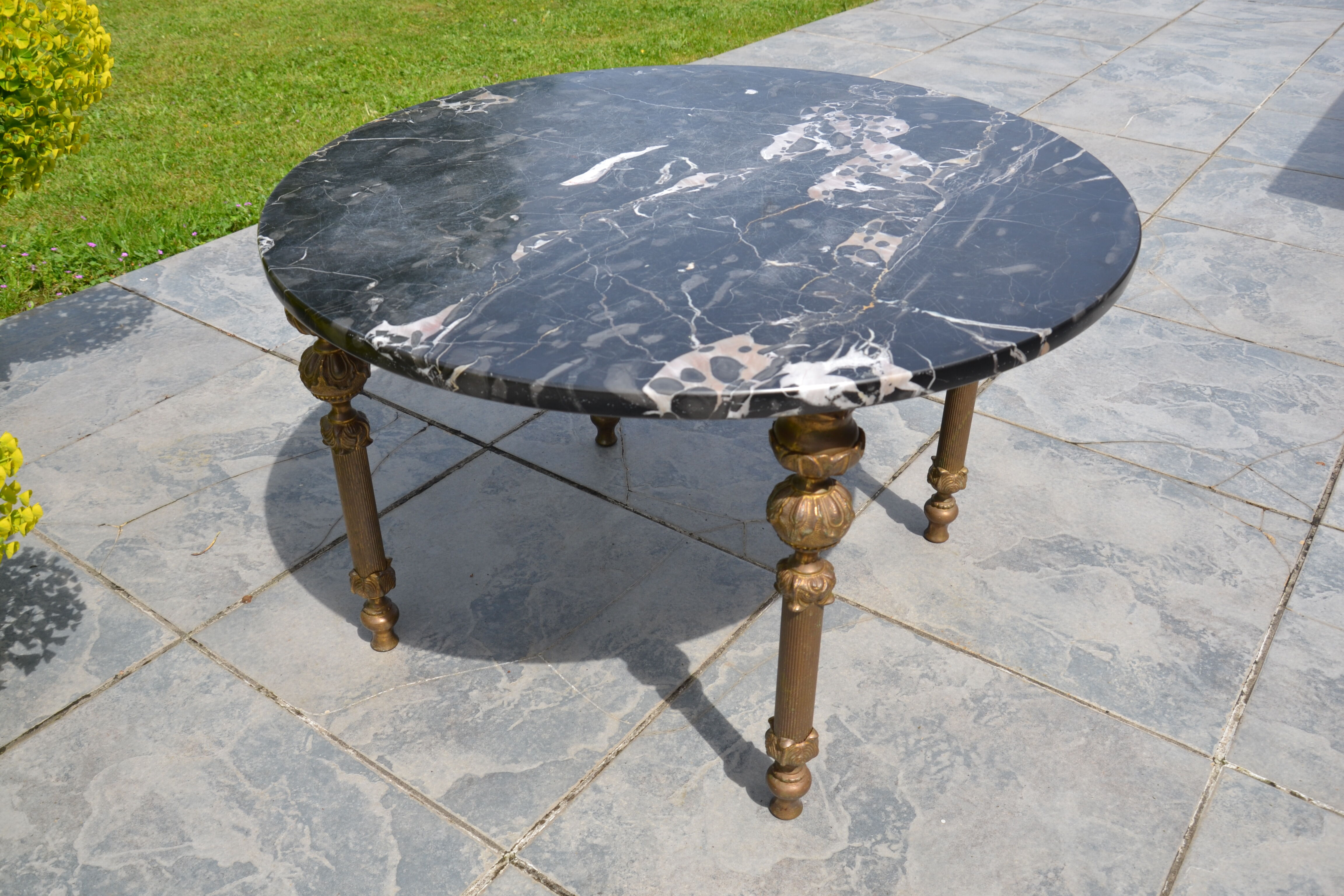 Black marble coffee table