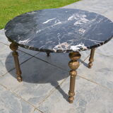 Black marble coffee table