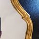 Golden wooden mirror in Louis XV Rococo style 1970
