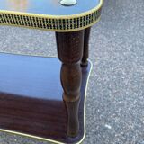 Desserte vintage double plateau doré