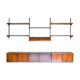 Midcentury Modular Rosewood Wall System by Kai Kristiansen for FM Møbler, 1960s. Set of 17.