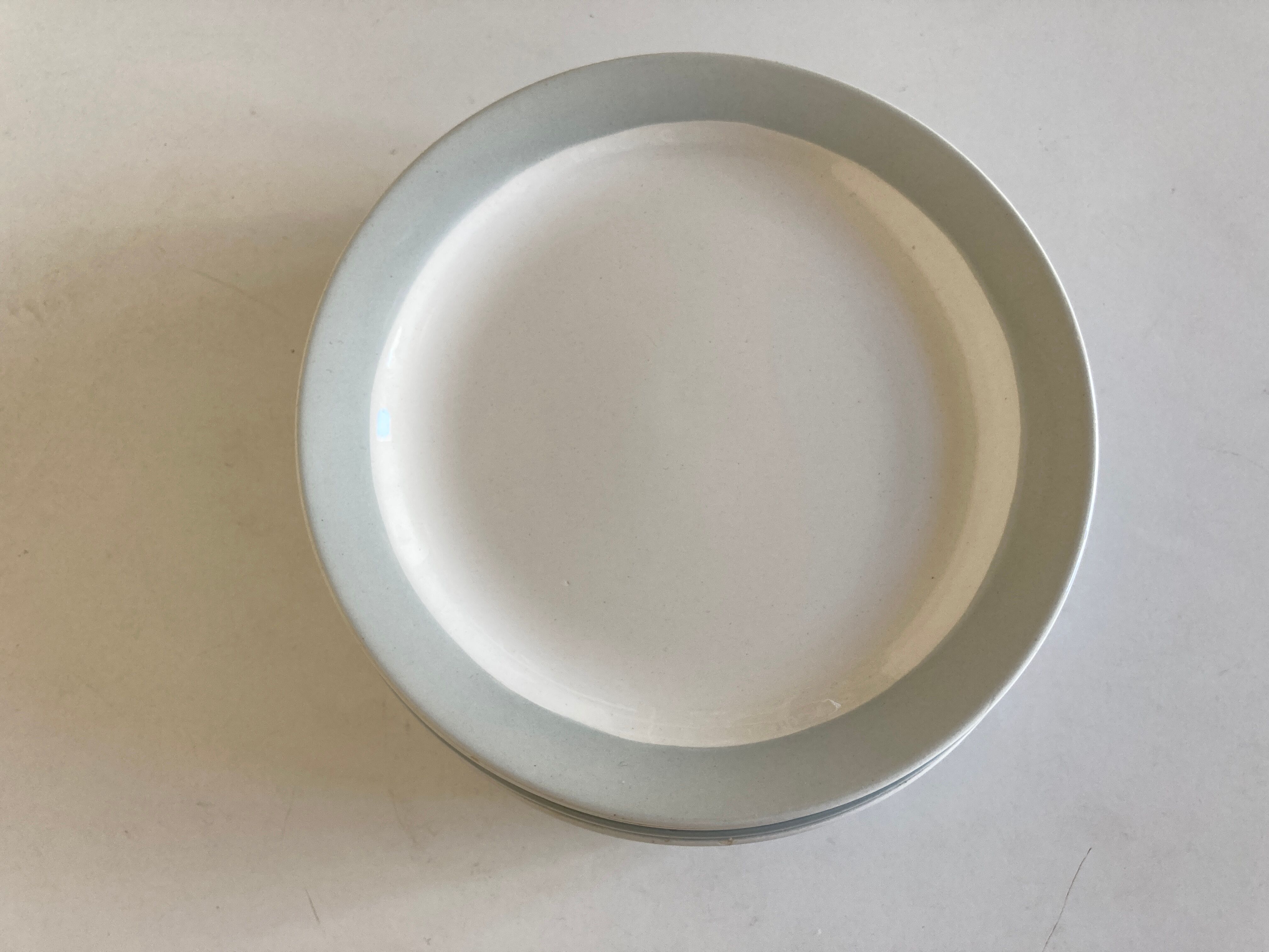 Set de 8 assiettes à dessert en faience de Salins 1960