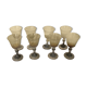 Set de 8 verres en laiton et verre