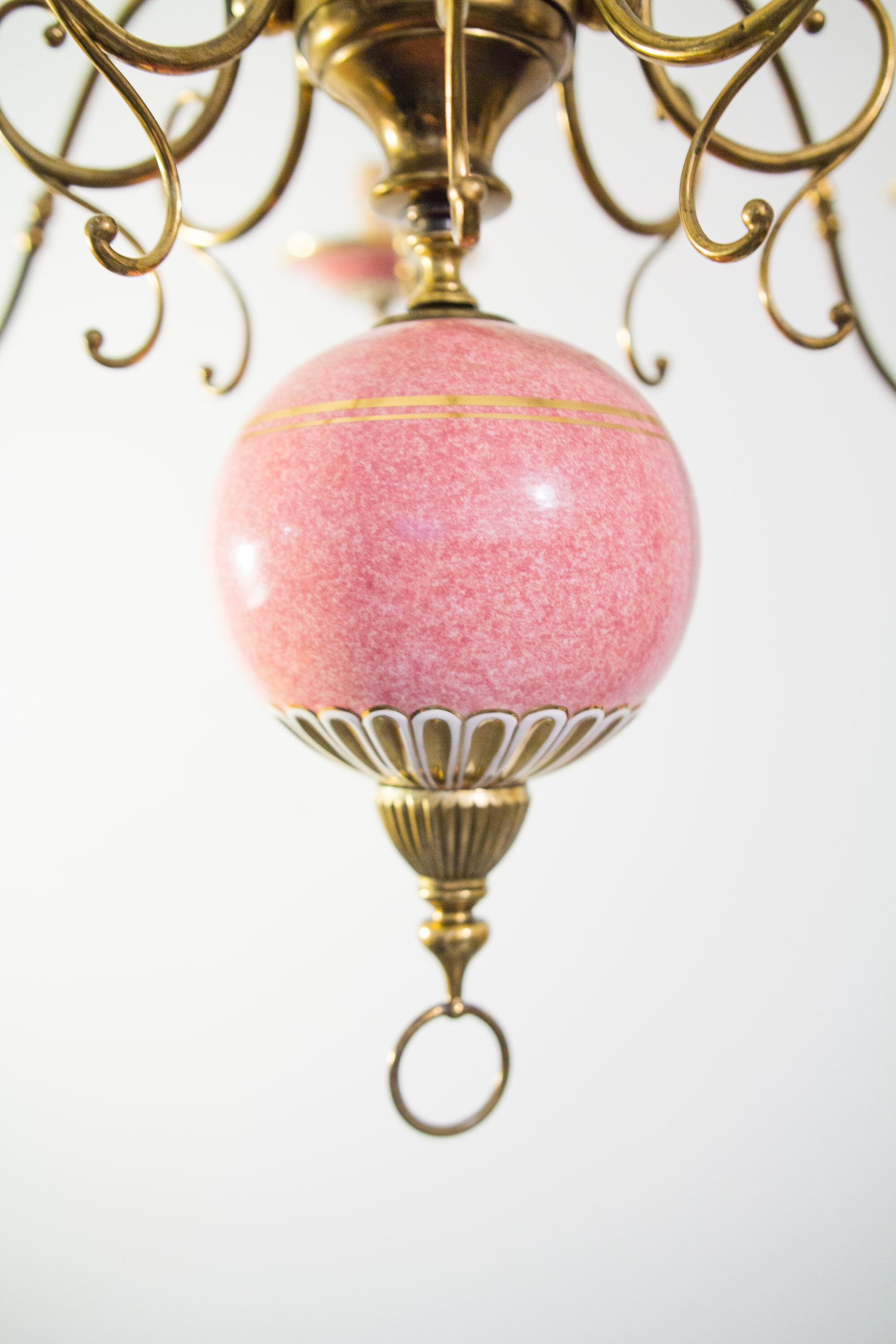 Flemish Ceramic Floral Chandelier