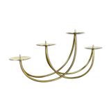 Sculptural solid brass candleholder by Harald Buchrucker Bauhaus, Germany, 1950s