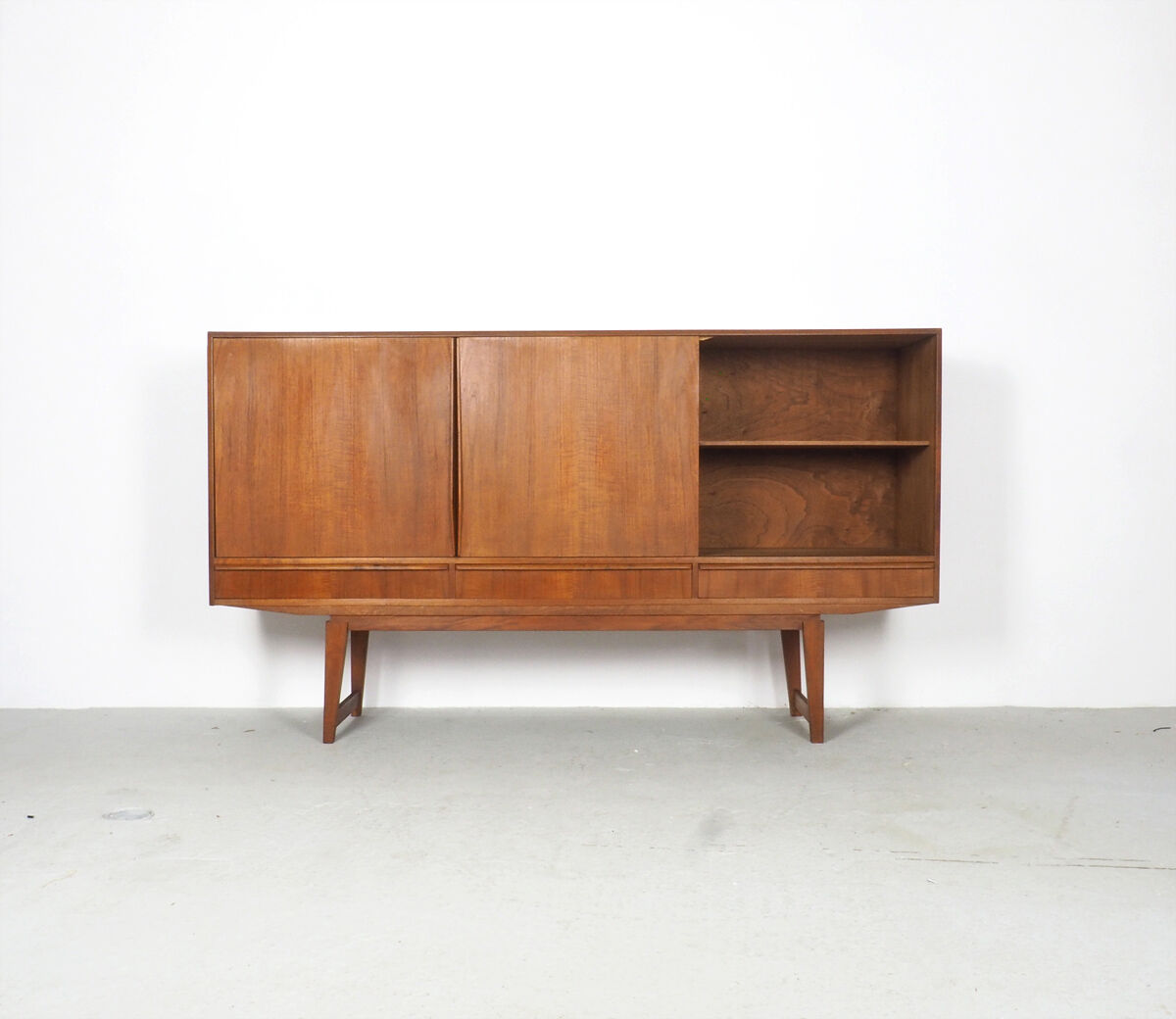 Danish teak sideboard with sliding doors, 1960