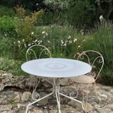 Wrought iron garden table 60s