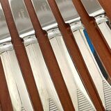 Christofle Atlantide, cutlery for entremet, dessert, cheese. Art Deco