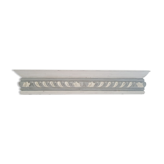 Old patinated pediment white and gray