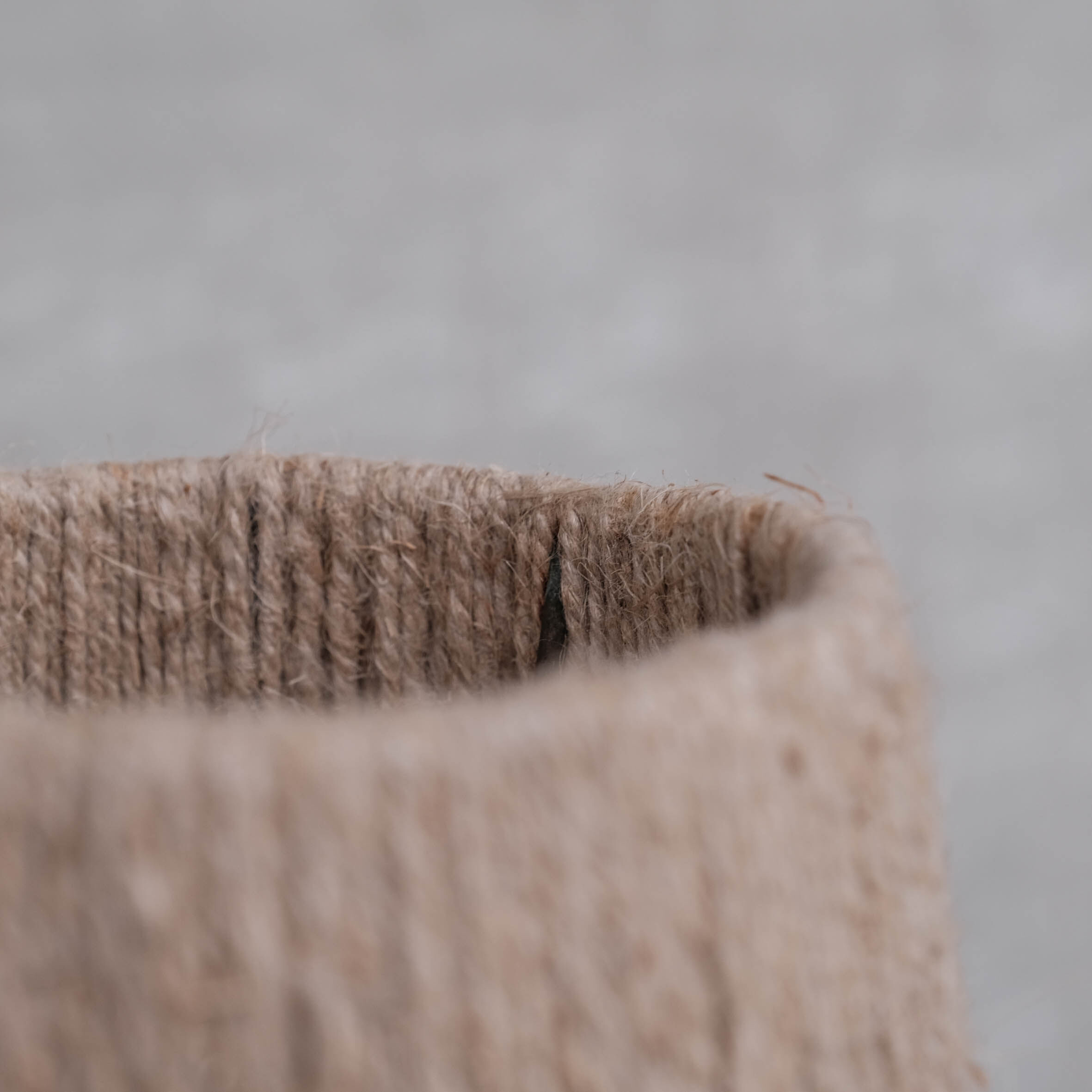 French mid-century rope table lamp